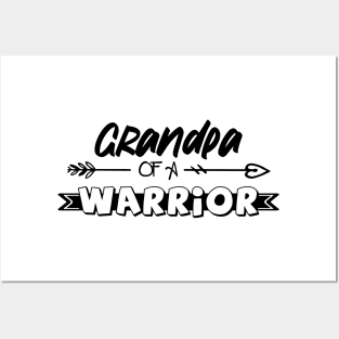 Grandpa of a Little Warrior shirt, Little warrior shirt, Cancer Survivor shirt, Grandpa t-shirt, Grandpa of a Strong Kid shirt, Cancer Awareness Posters and Art